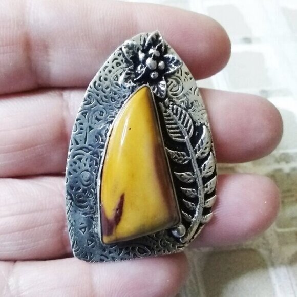 Unique + Distinctive Mookaite Ring Sz 8.75 - Celebrate Mother Earth Gaia Nature - Picture 7 of 10